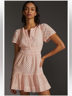 Anthropologie Somerset Pink Mini
Dress: Eyelet Edition | Small